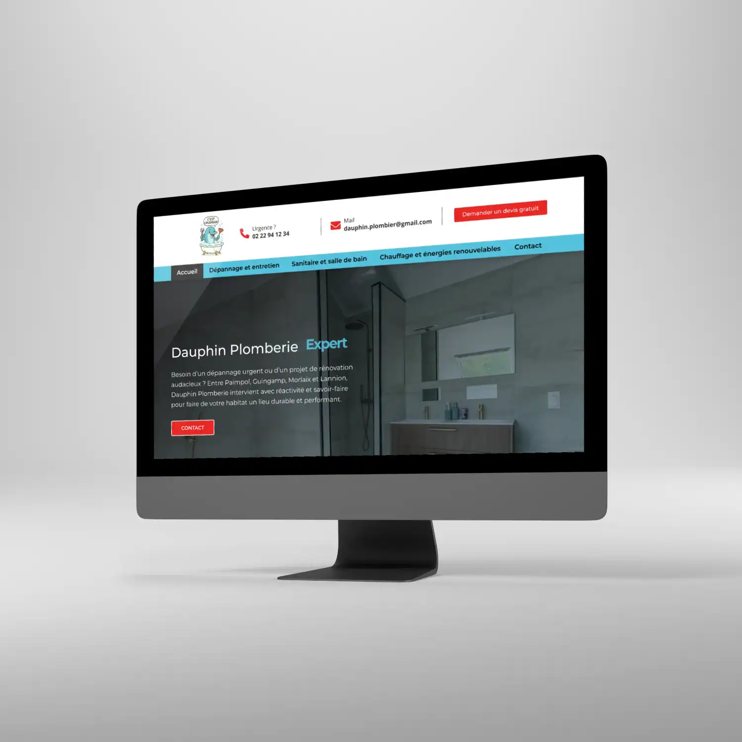 Mockup Site web - Dauphin Plomberie